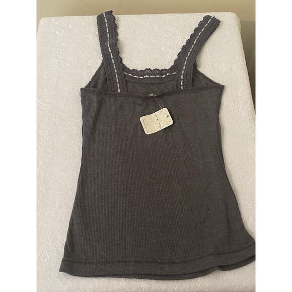 Free People Intimately Only You Tank Bundle Sz XS Black Gray Ribbed Feminine - Picture 8 of 9